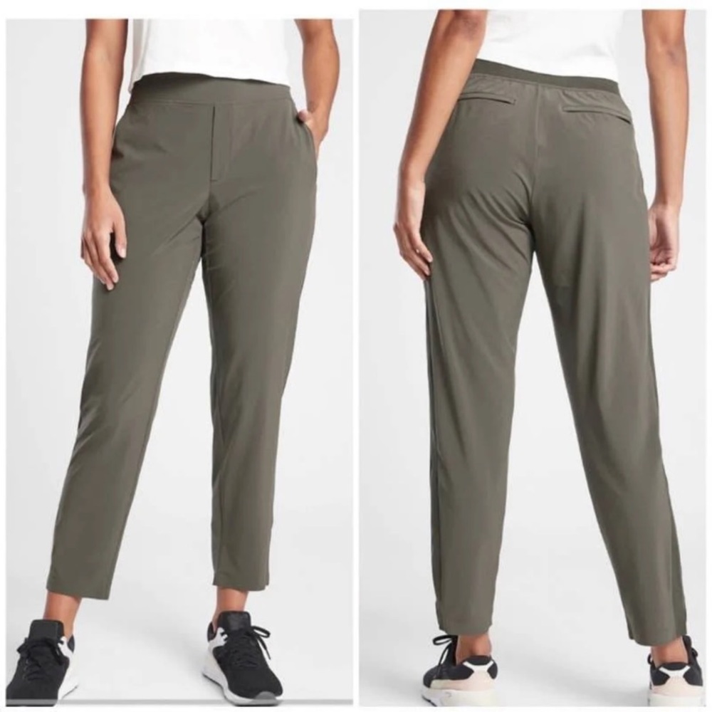 Athleta Brooklyn ankle jogger pants Olive green 6
